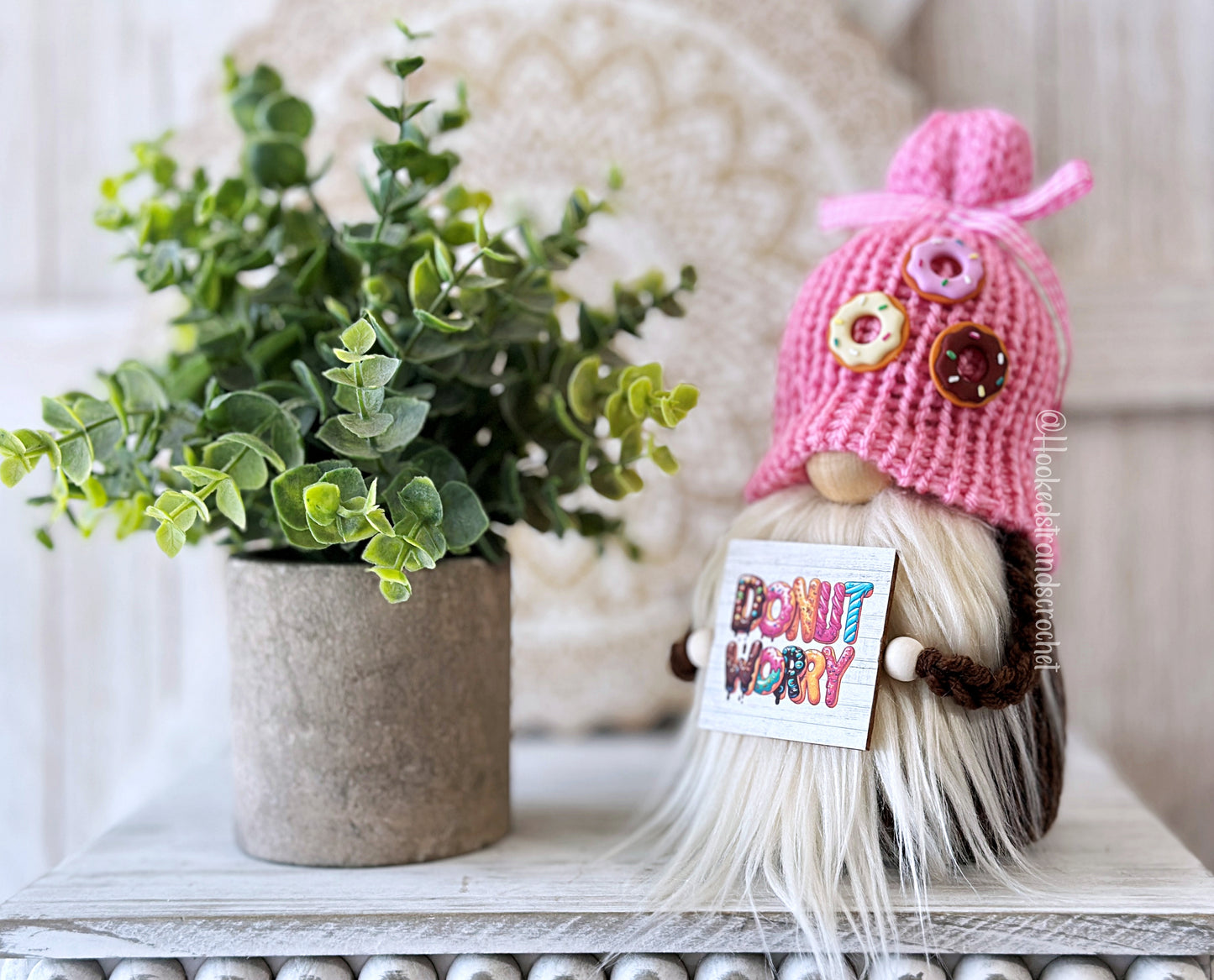 Whimsical Donut Gnome Decor - Perfect for Tiered Tray Display and Gift Giving