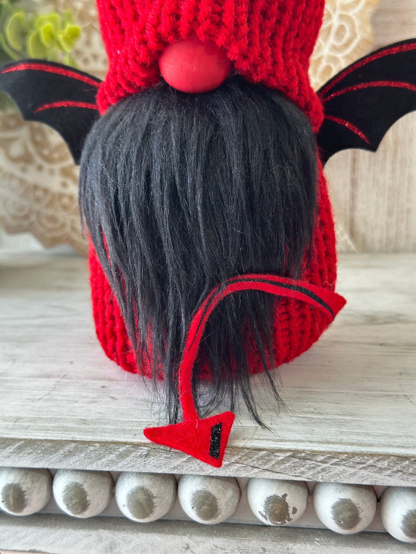 Spooky Lil Devil Gnome - Halloween Decor for Tiered Tray - Unique Gift Idea