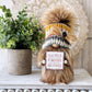 Adorable Striped Hat Gnome with Fall Sign - Perfect Tiered Tray Decoration for Autumn