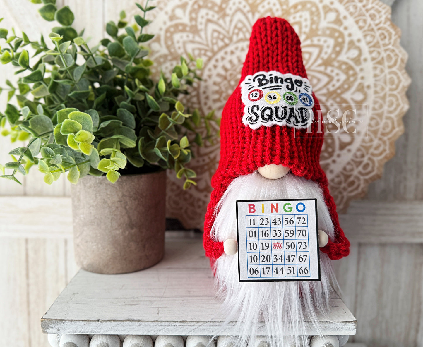 Whimsical Bingo Gnome Gift - Fun Tiered Tray Decor Idea for Bingo Addicts