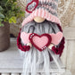 Valentine's Day Heart Gnome with Slouchy Hat - Tiered Tray Decor