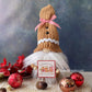 Gingerbread gnome, Christmas gnome, Tiered tray decor, Farmhouse theme, Holiday decor, Knit gnome