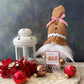 Gingerbread gnome, Christmas gnome, Tiered tray decor, Farmhouse theme, Holiday decor, Knit gnome