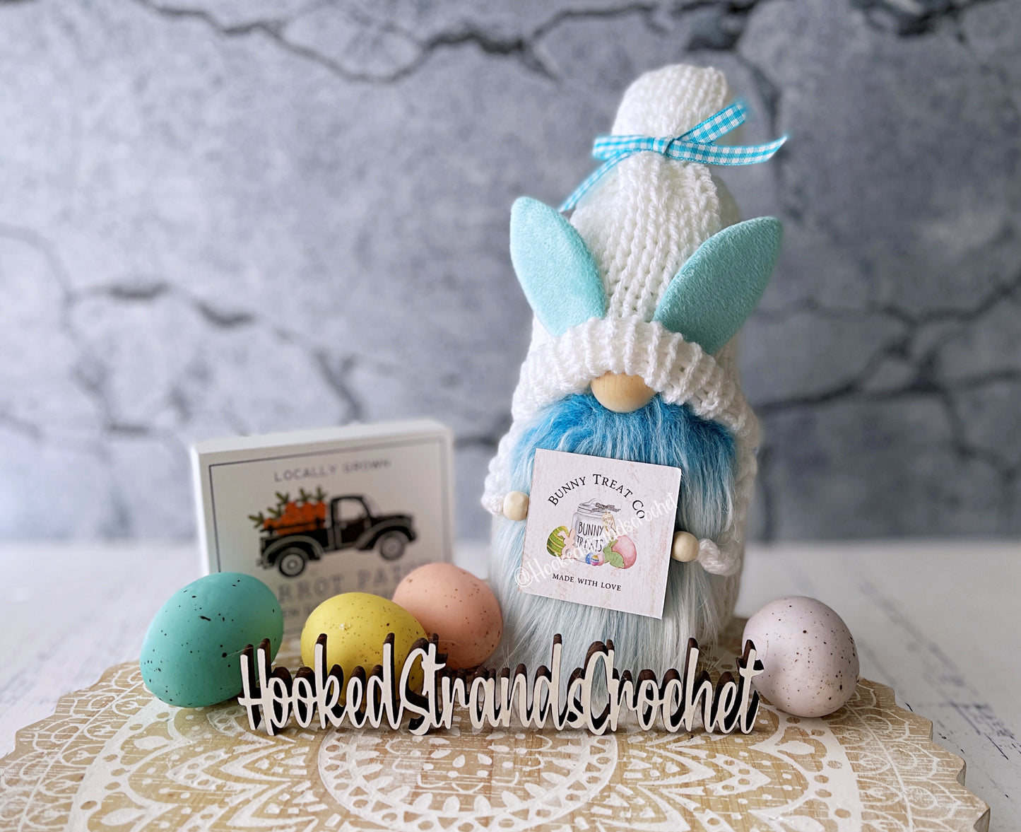 Easter gnome, Tiered tray decor, Bunny gnome,  Swedish tomte,  Rabbit gnomes, Gnome decor, Made to order