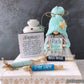 Summer beach gnome with starfish and beach themed sign - Tiered tray decor