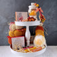 Add a Festive Touch to Your Tiered Tray with this Autumn Candy Corn Gnome - Handcrafted and Delightful