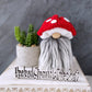 Mushroom gnome, Fungi gnome, Tiered tray decor, Forest gnome, Gnome decor, Swedish tomte Knit gnome,