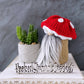 Mushroom gnome, Fungi gnome, Tiered tray decor, Forest gnome, Gnome decor, Swedish tomte Knit gnome,