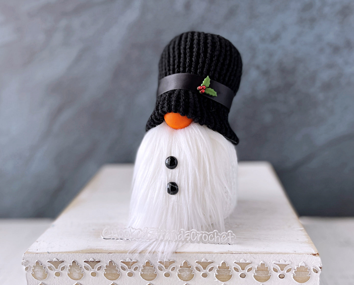 Snowman gnome, Christmas gnome, Frosty gnome,Tiered tray decor, Farmhouse theme, Holiday decor,