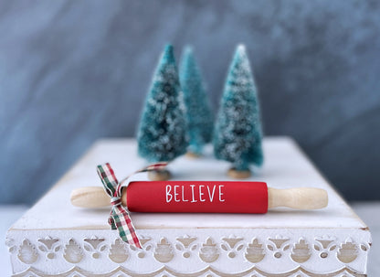 Christmas rolling pins, Winter decor, Tiered tray decor, Table top display