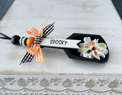 Eerie Halloween Canister Scoop - Perfect Tabletop Decoration for a Festive Touch