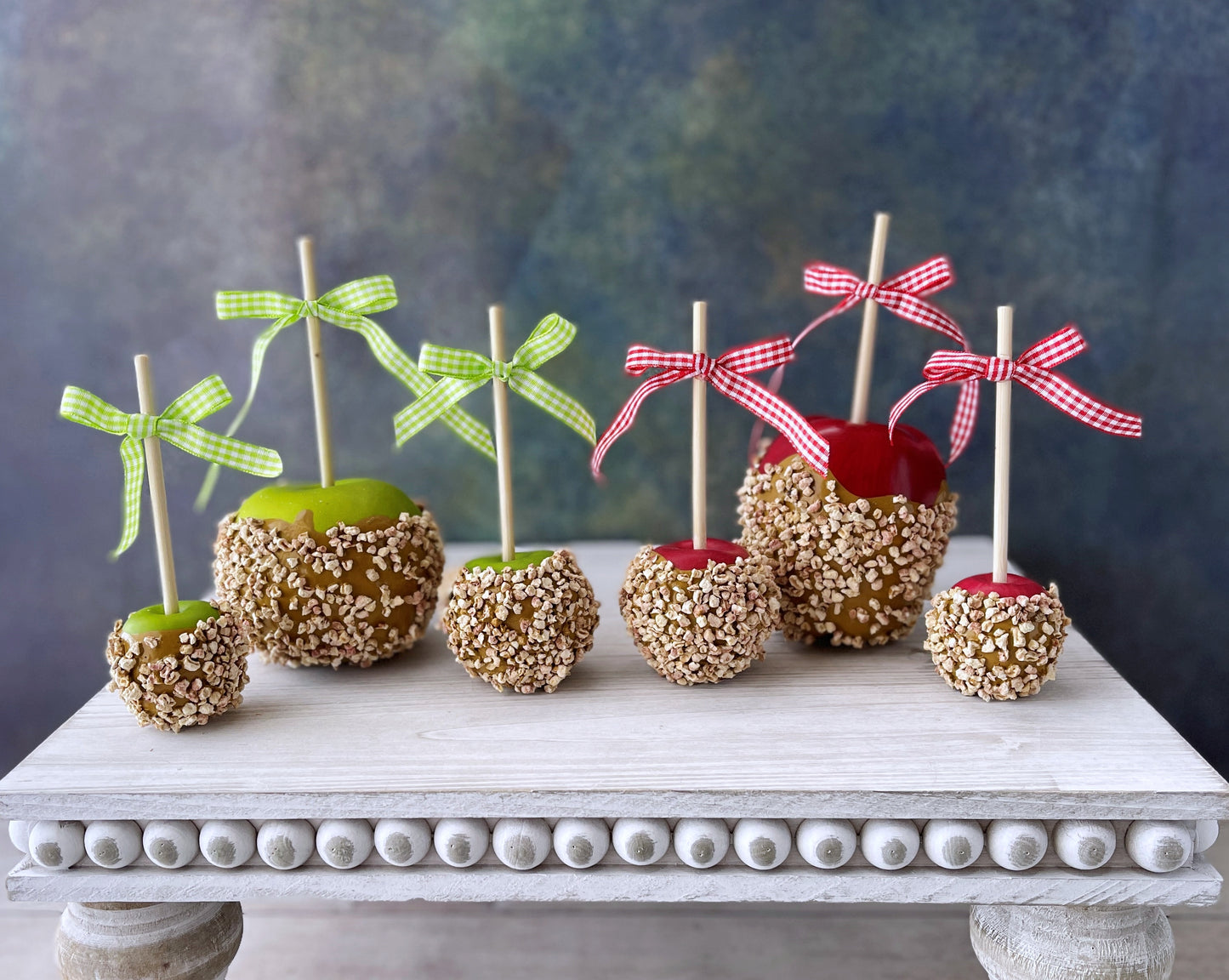 Decorative Faux candy apples -Perfect for fall - Tiered tray decor