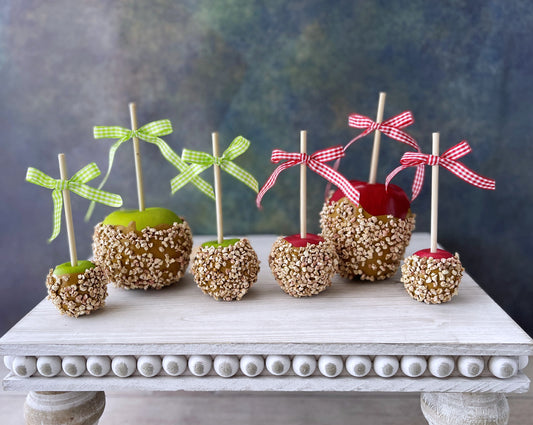 Decorative Faux candy apples -Perfect for fall - Tiered tray decor