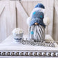 Adorable Snow Gnome with Earmuffs and snowball bucket- Festive Christmas Decor for Winter Wonderland