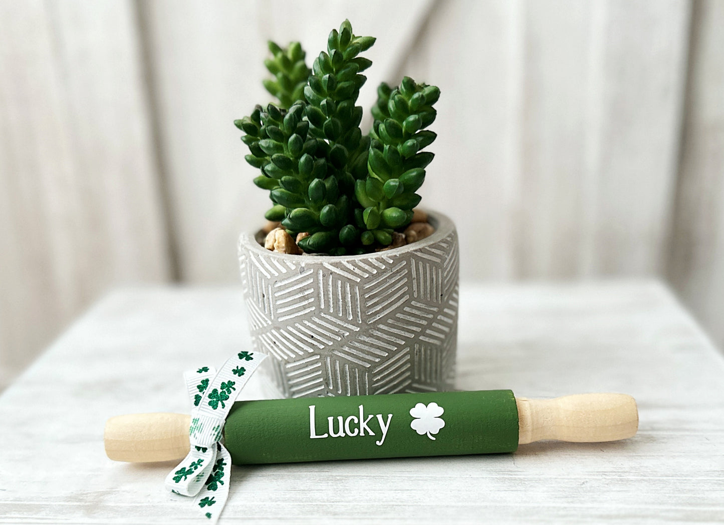 St Patricks rolling pins, St Paddys day decor, Tiered tray decor, Table top display