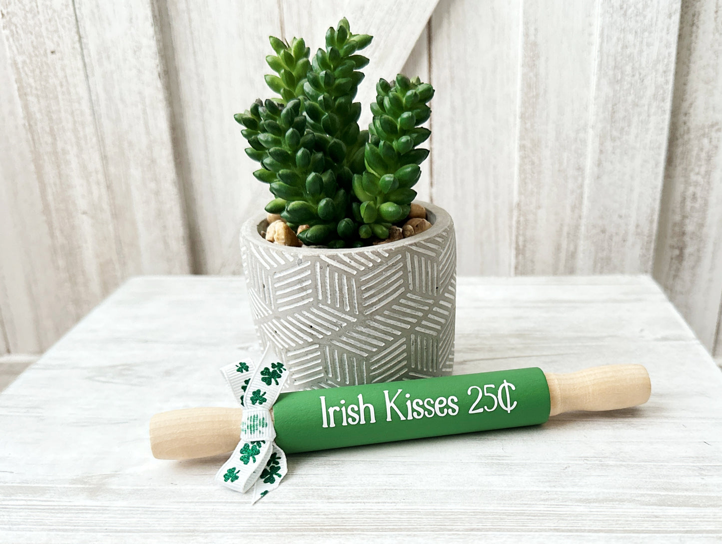 St Patricks rolling pins, St Paddys day decor, Tiered tray decor, Table top display