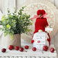 Whimsical Knit Cherry Gnome with Sign - Tiered Tray Decor for Summer and Kitchen