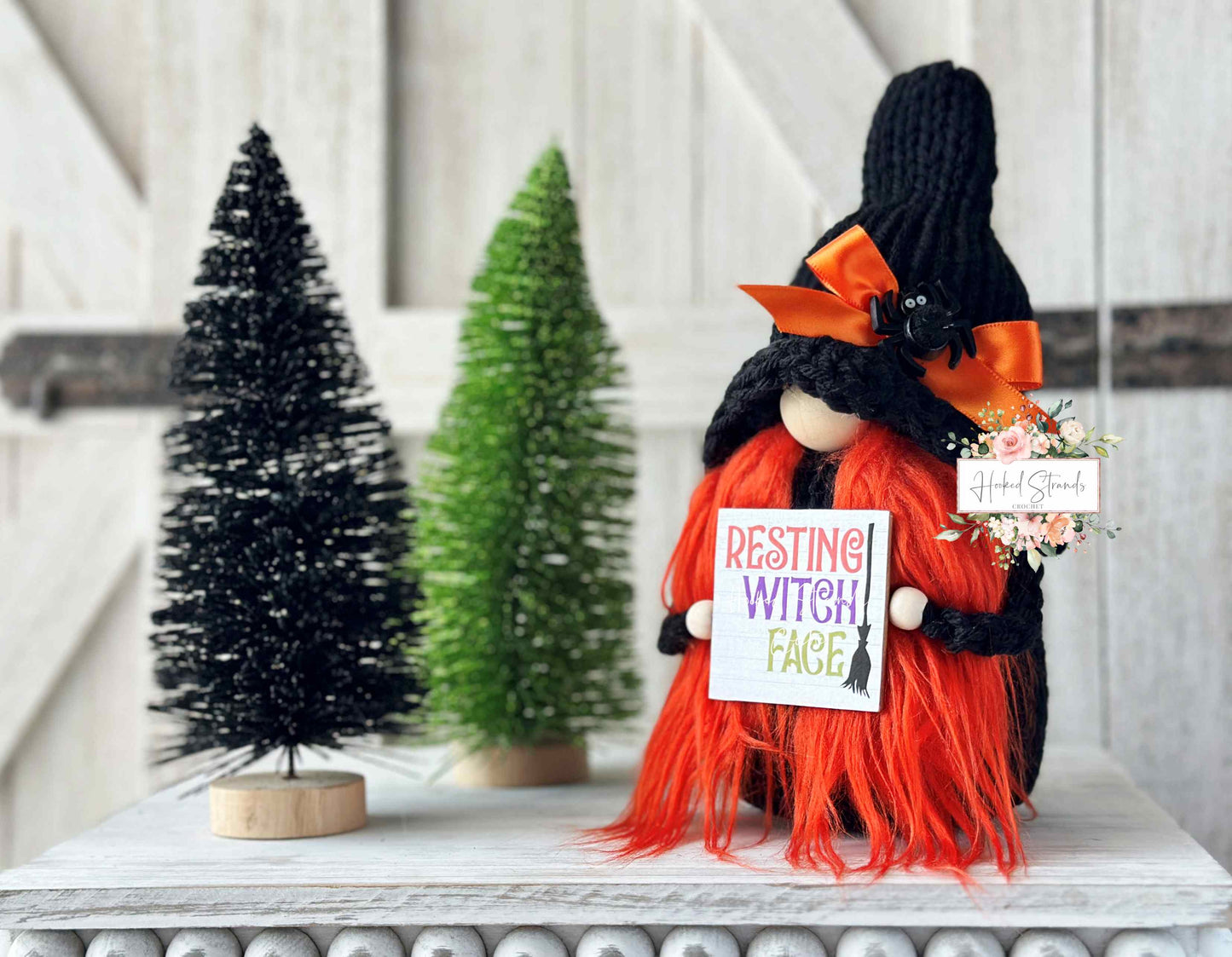 Enchanting Halloween Knit Gnomes Inspired by Hocus Pocus Sanderson Sisters for Tiered Trays