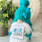 Cute Teal Knit Cervical Cancer Awareness Gnome - Ovarian Cancer Fighter - Thoughtful Gift Idea