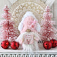 Whimsical Pink Knit Christmas Gnome with Ear Muffs & 'Oh deer, Christmas is near' Sign - Tiered Tray Decor by Hooked Strands Crochet