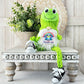 Tennis Shoe Frog Gnome with 'I Don't Froggin Care' Sign - Quirky Tiered Tray Decor