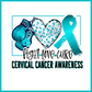 Cute Teal Knit Cervical Cancer Awareness Gnome - Ovarian Cancer Fighter - Thoughtful Gift Idea