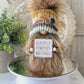 Adorable Striped Hat Gnome with Fall Sign - Perfect Tiered Tray Decoration for Autumn