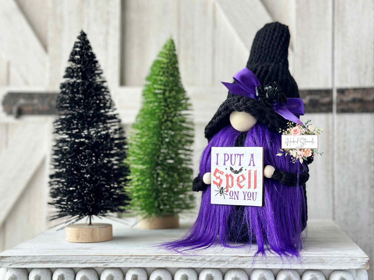 Enchanting Halloween Knit Gnomes Inspired by Hocus Pocus Sanderson Sisters for Tiered Trays