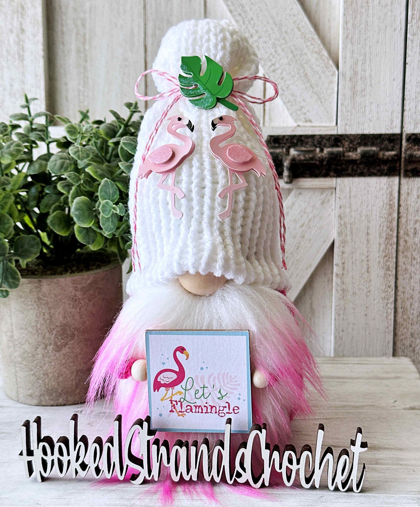 Adorable Flamingo Gnome: Perfect Tiered Tray Decor for a Summer Vibe!