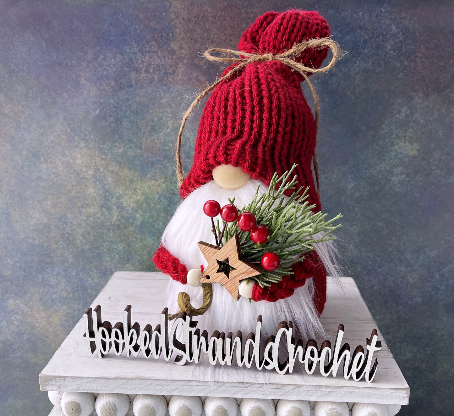 Winter Berry Gnome - Festive Christmas Tiered Tray Decor