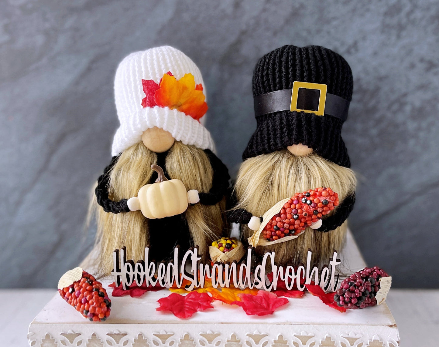 Pilgrim Gnomes: Whimsical Fall Decor for your Tiered Tray